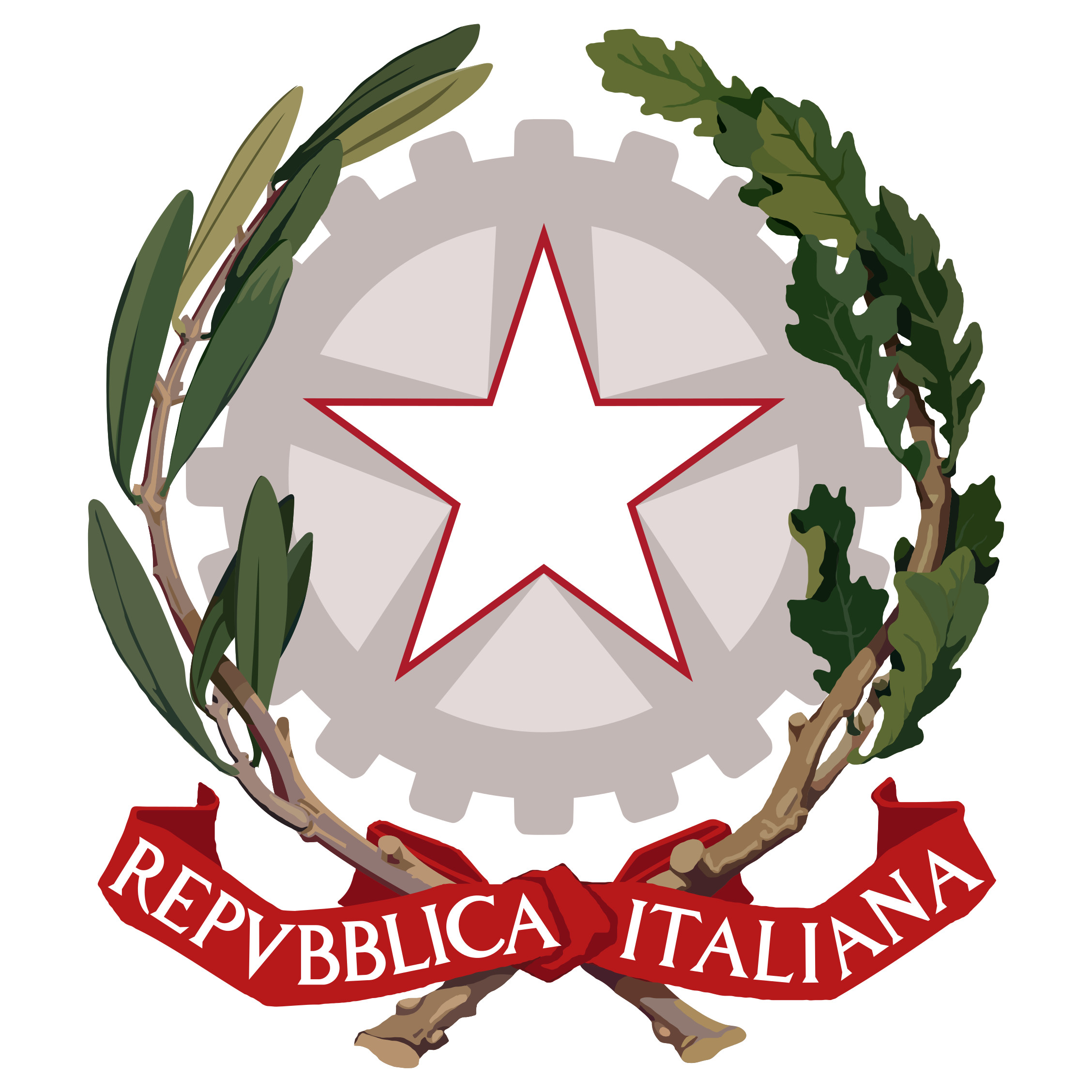 repubblica italiana logo - QUADRATA